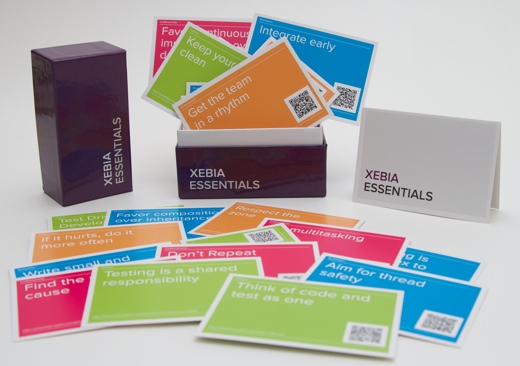 Photo of a deck of Xebia Essentials cards.